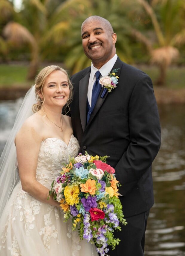 Boutonnieres by Painted Petals, handcrafted sola wood florals, Deltona, Florida