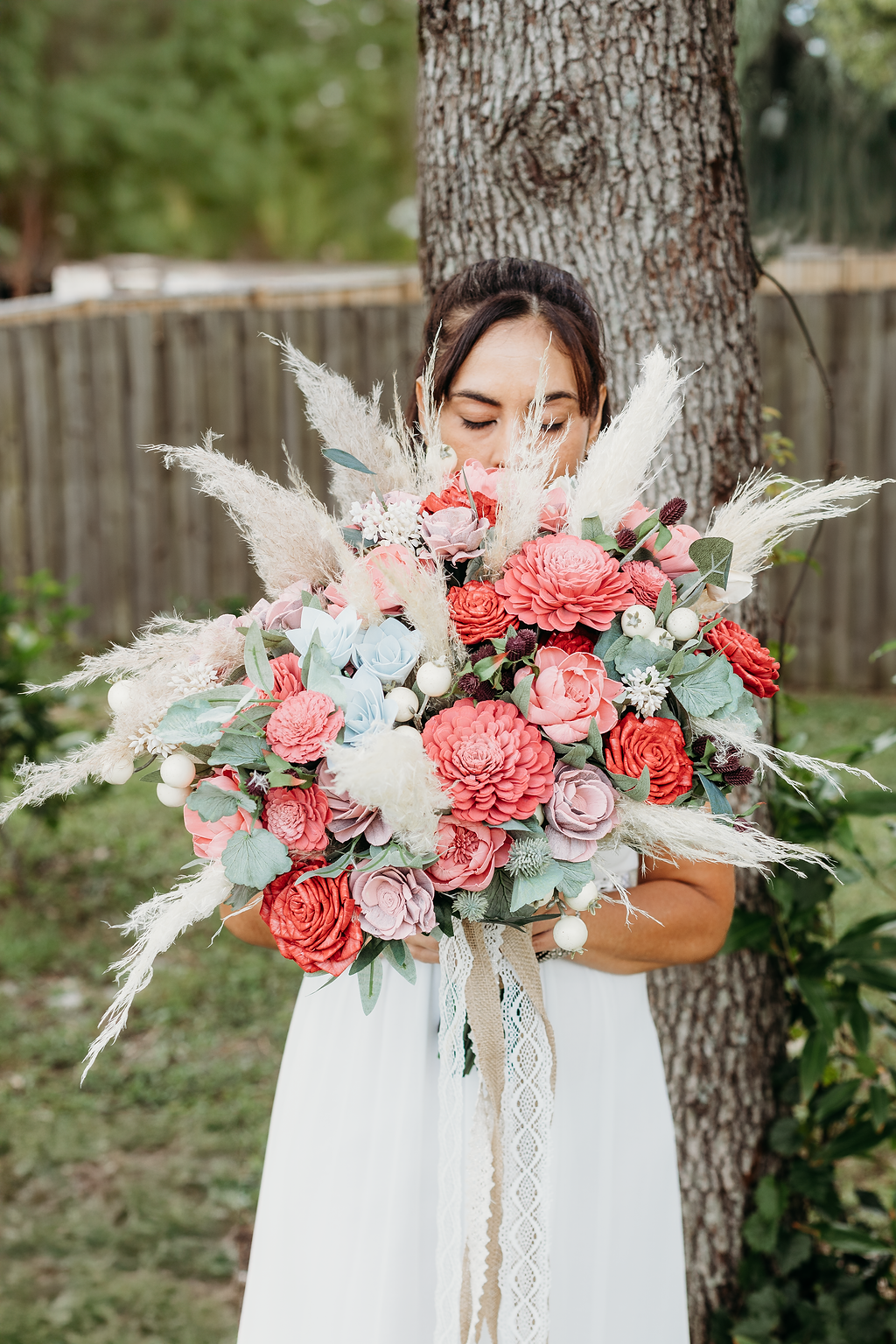 Bridal Bouquets by Painted Petals, handcrafted sola wood florals, Deltona, Florida