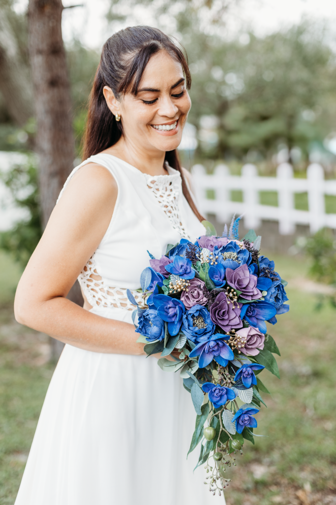 Bridal Bouquets by Painted Petals, handcrafted sola wood florals, Deltona, Florida