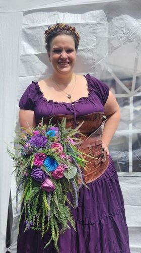 Bridal Bouquets by Painted Petals, handcrafted sola wood florals, Deltona, Florida