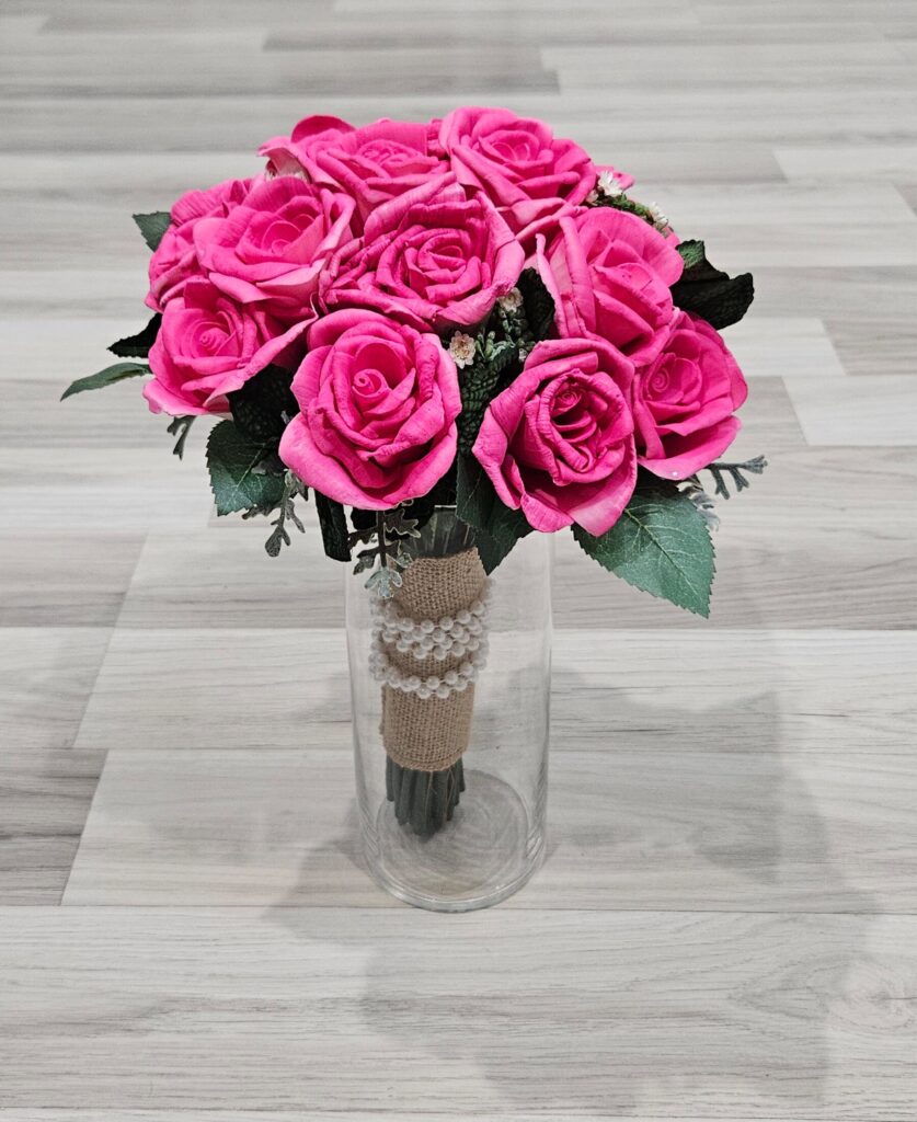 Bridal Bouquets by Painted Petals, handcrafted sola wood florals, Deltona, Florida