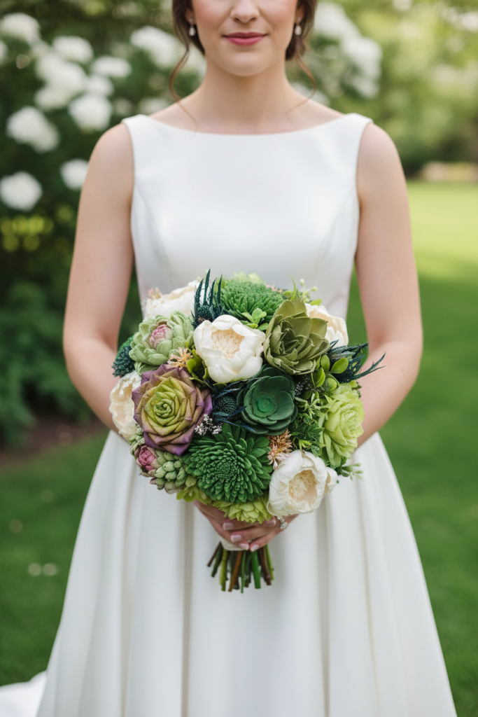 Bridal Bouquets by Painted Petals, handcrafted sola wood florals, Deltona, Florida