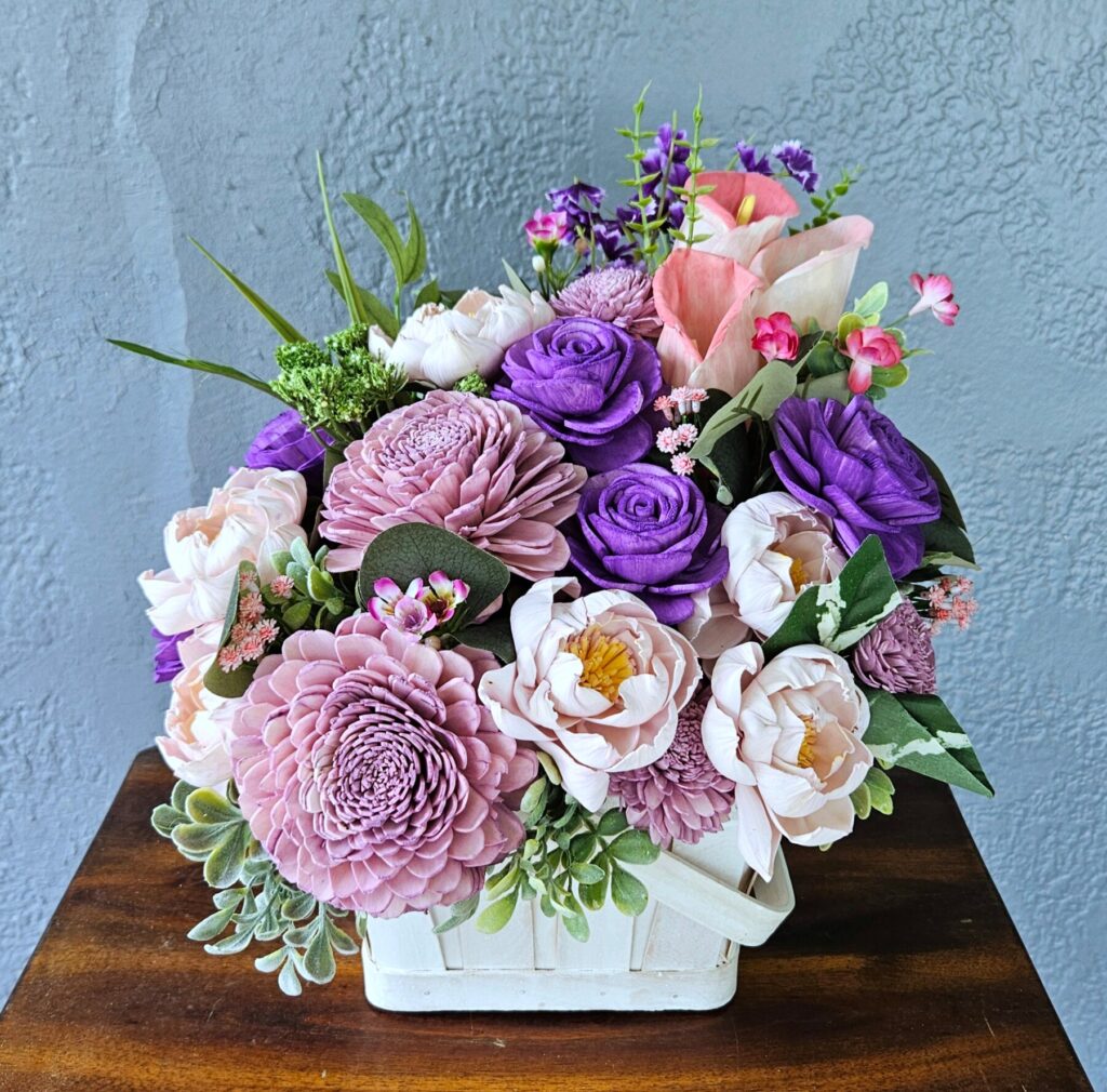 Everyday Arrangements by Painted Petals, handcrafted sola wood florals, Deltona, Florida