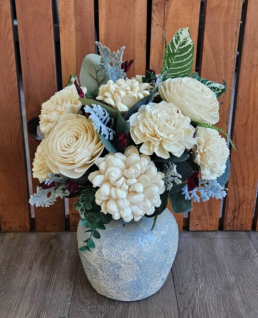 Everyday Arrangements by Painted Petals, handcrafted sola wood florals, Deltona, Florida