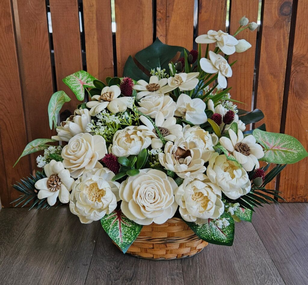 Everyday Arrangements by Painted Petals, handcrafted sola wood florals, Deltona, Florida