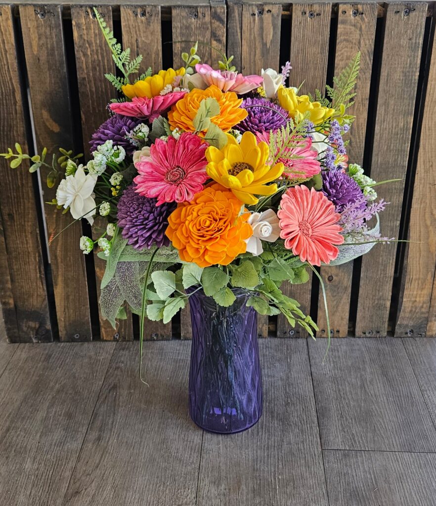 Everyday Arrangements by Painted Petals, handcrafted sola wood florals, Deltona, Florida