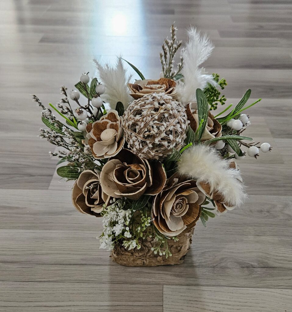 Everyday Arrangements by Painted Petals, handcrafted sola wood florals, Deltona, Florida
