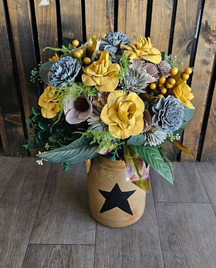 Everyday Arrangements by Painted Petals, handcrafted sola wood florals, Deltona, Florida