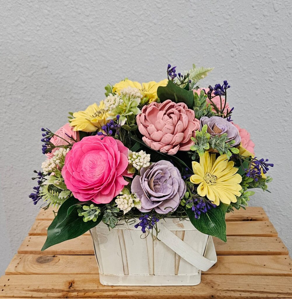 Everyday Arrangements by Painted Petals, handcrafted sola wood florals, Deltona, Florida