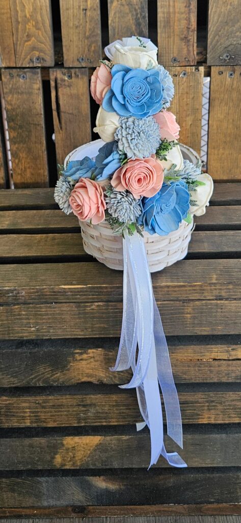 Flower Girls by Painted Petals, handcrafted sola wood florals, Deltona, Florida