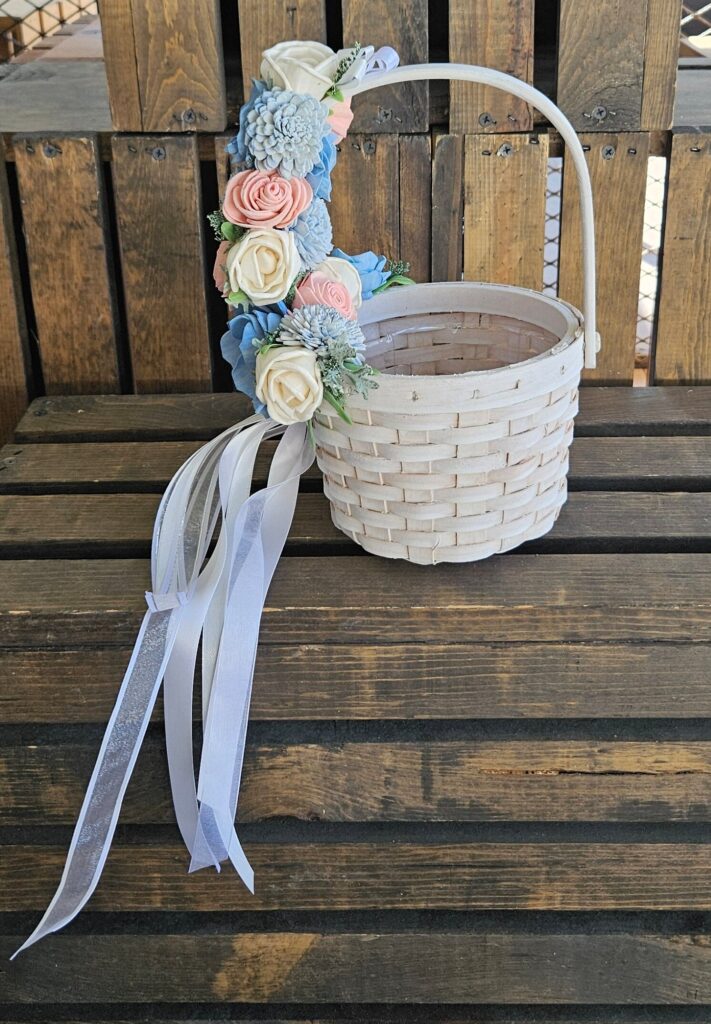 Flower Girls by Painted Petals, handcrafted sola wood florals, Deltona, Florida