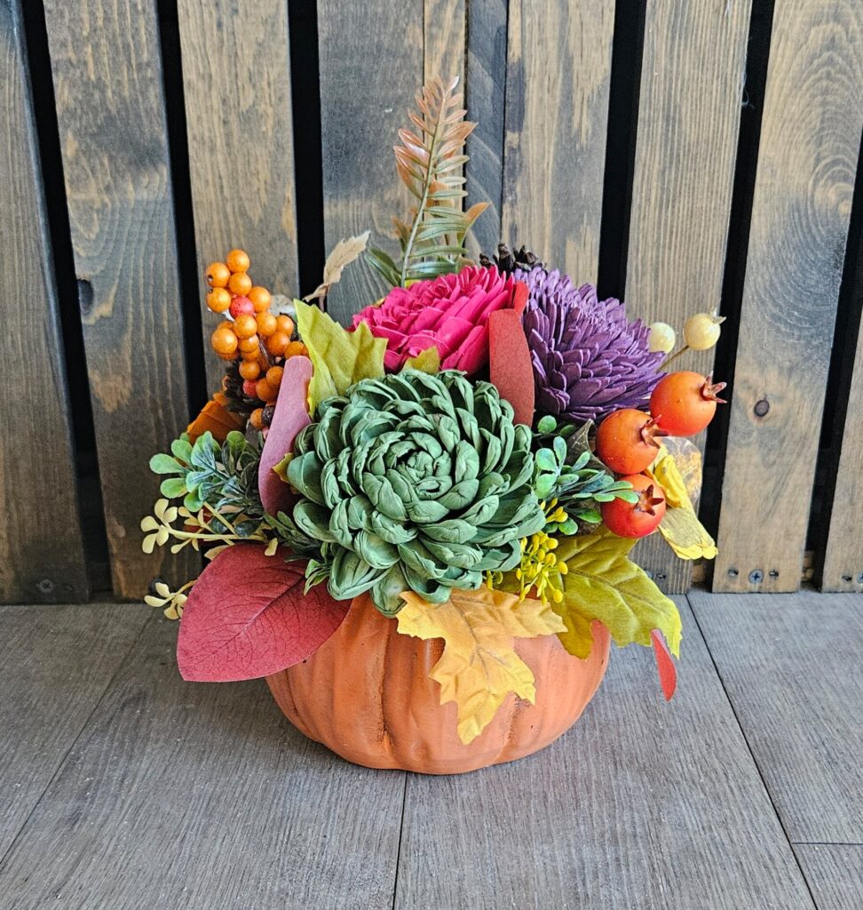 Seasonal by Painted Petals, handcrafted sola wood florals, Deltona, Florida
