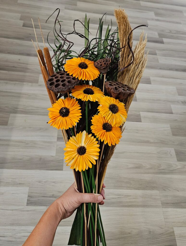 Seasonal by Painted Petals, handcrafted sola wood florals, Deltona, Florida